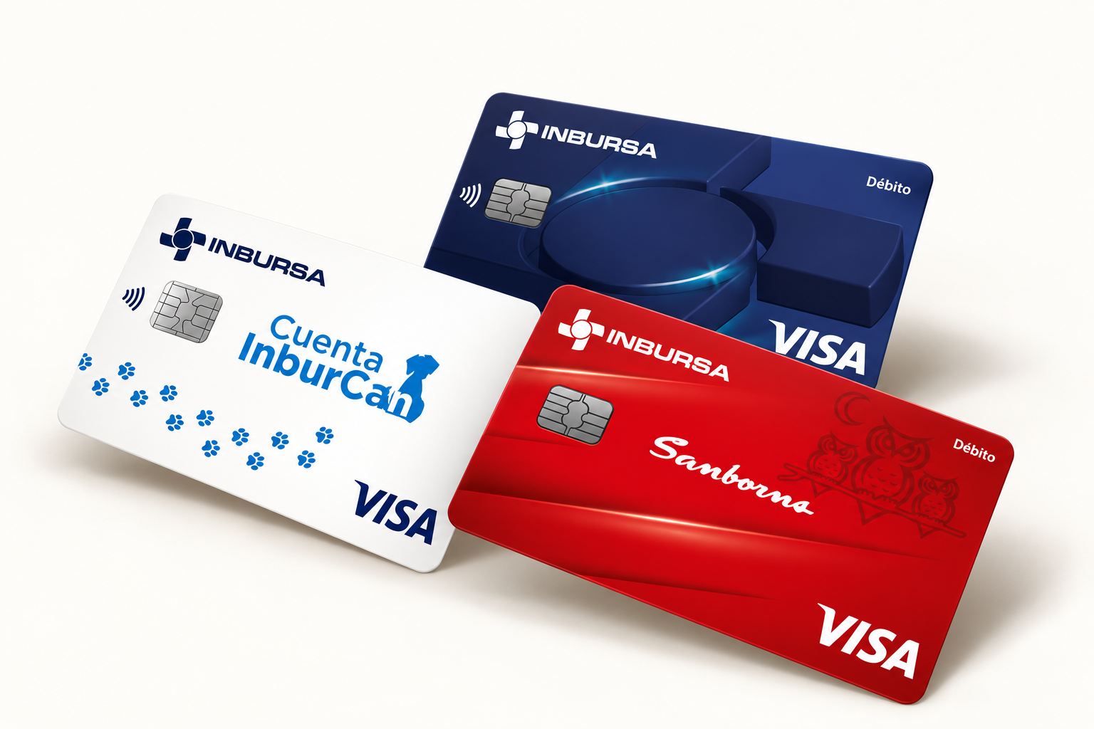 Tarjetas de las cuentas Inbursa: Sanborns, Inbursa y Cuenta InburCan